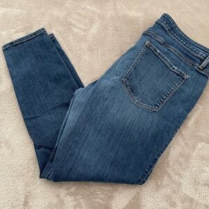 Loft Dark Blue Curvy Skinny Jeans Size 18